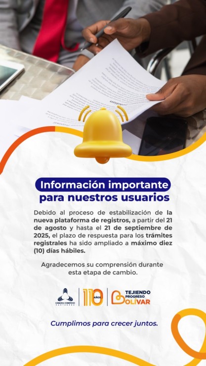 Tiempo de respuesta en trámites registrales