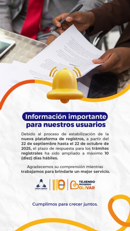 Tiempo de respuesta en trámites registrales